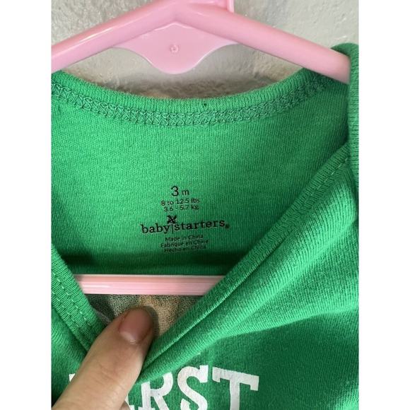 Baby Starters Green First Christmas Bodysuit My First Christmas 0-3 Months - Picture 3 of 4